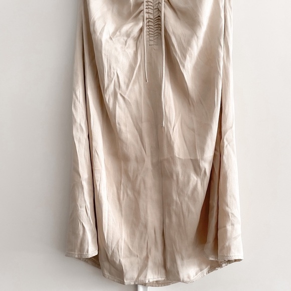 ZARA Gathered Tie Front Halter Dress - Picture 5 of 9